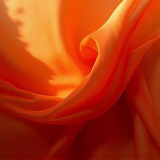 紅葉を思わせる温かみのあるオレンジ色のシルクショール